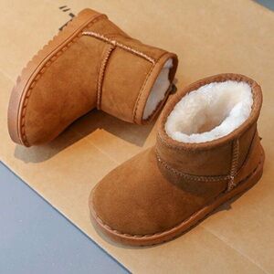 NWT Cozy Tan Kids Fur Boots